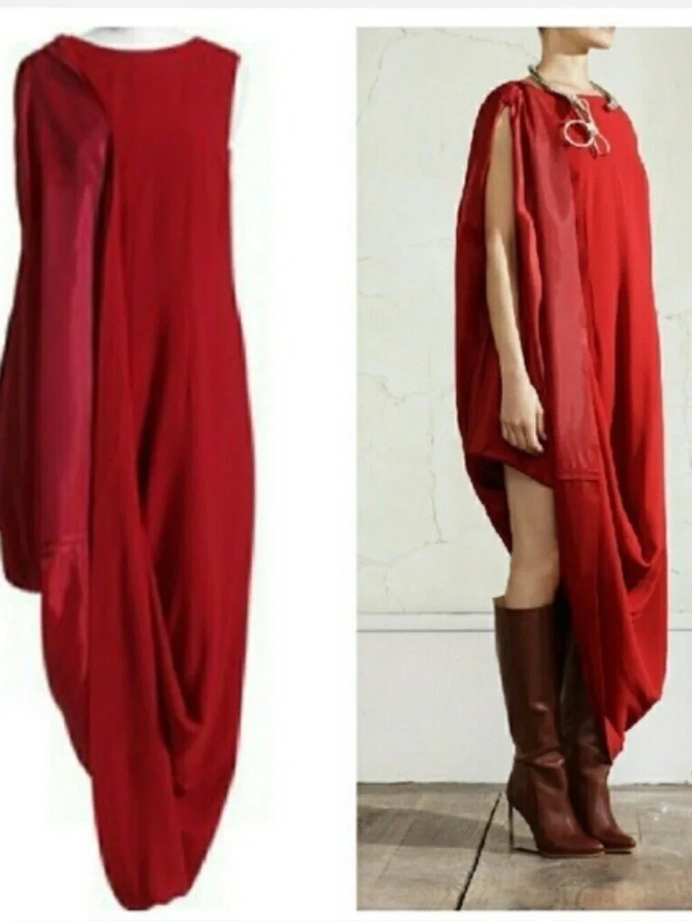 Maison Martin Margiela for H&M limited edition red gown - Picture 1 of 8